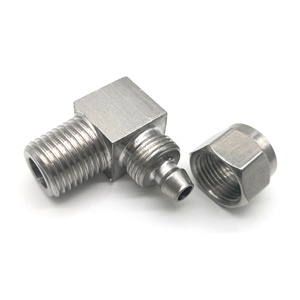 Raccord coudé pneumatique mâle <span class=keywords><strong>1</strong></span>/8 <span class=keywords><strong>1</strong></span>/<span class=keywords><strong>4</strong></span> 3/8 pour tube PU PE avec écrou de blocage pour conduite de gaz - Product Image 5