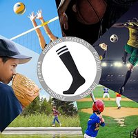 Chaussettes de sport de compression Chaussettes de football hautes au genou Chaussettes de football pour enfants avec logo personnalisé
