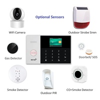 Système de sécurité domestique sans fil WiFi 4G GPRS, système d'alarme antivol intelligent Tuya Smart Life avec capteurs