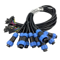 Weipu IP68 Conector de cable circular en línea a prueba de agua 2PIN 3PIN 4PIN 5PIN Terminales Conector de tornillo de latón para LED de alimentación