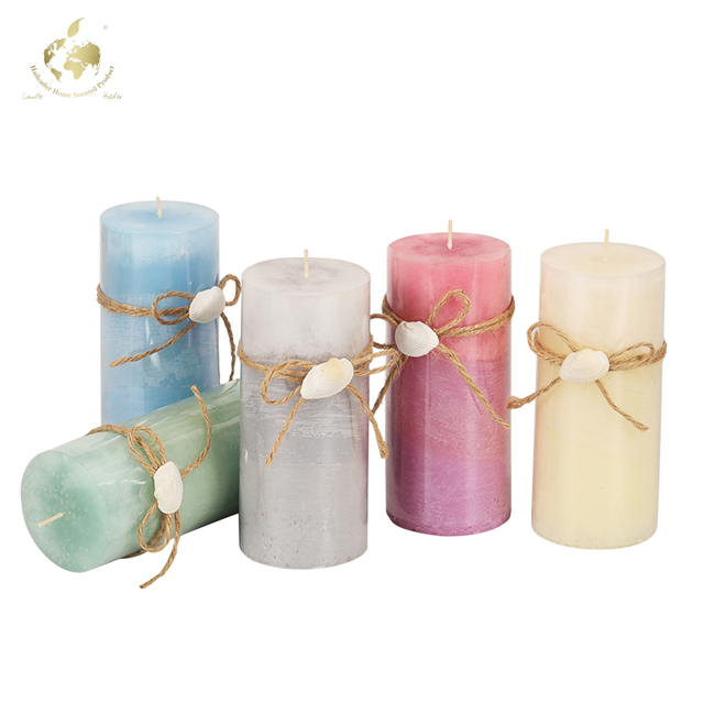 Scented Pillar Candle Handmade for Home Decoration Holiday/Wedding Use Indoor