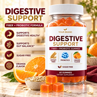 Gummies Probiotiques à Base de Fibres Sans Sucre Saveur Orange – Complément Quotidien pour la Santé Digestive – Marque Personnalisée OEM ODM – Vente Directe Usine