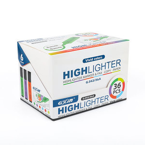 Gxin G-342/36A Bán Buôn <span class=keywords><strong>Highlighter</strong></span> Bút Đánh Dấu Bộ Của 36 Miếng Trong Sáu Màu Sắc Sống Động Biểu Tượng Tùy Chỉnh Huỳnh Quang Bút Cho Trẻ Em - Product Image 3