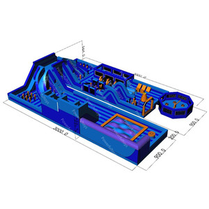 Parc d'attractions <span class=keywords><strong>gonflable</strong></span> à obstacles pour jeux de plein air et d'intérieur, en PVC, capacité de 500 kg, plus de 30 passagers, facile à utiliser - Product Image 1