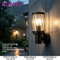 Lampe étanche FOMSI IP44, luminaire mural extérieur en acier inoxydable, montage en surface, lampe murale de jardin LED, AC220-240V