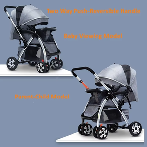 Poussette <span class=keywords><strong>de</strong></span> sport 3-en-1 pour bébé, poussette double, landau réversible avec poignée, idéale pour jumeaux - Offre Spéciale - Product Image 4