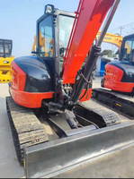 Mini-excavatrice sur chenilles hydraulique d'occasion Kubota KX163 d'origine japonaise, haute performance