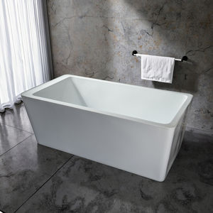 Bañera de respaldo acrílico Rectangular independiente japonesa diseño moderno masaje de aire portátil remojo profundo Villa interior Hoteles Posadas - Product Image 3