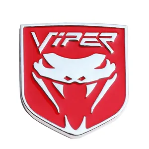 Kustom Desainer 3d Lencana Produsen Mobil Ukuran Besar Merah Enamel Logam Grill Emblem untuk Mobil Kendaraan