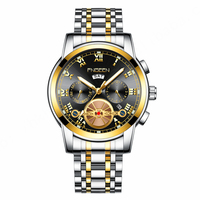 Reloj FNGEEN 4001 de Lujo con Correa de Acero Inoxidable, Deportivo, Ejecutivo, Resistente al Agua, Ligero, Multifunción, Diseño Moderno, Doble Movimiento, Estilo Antiguo