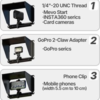 Penyangga Ponsel untuk Fotografi Olahraga Baseball, Pelindung Matahari 3 Sisi Anti Silau, Bingkai Logam Tahan Lama, Cocok untuk iPhone dan Kamera GoPro