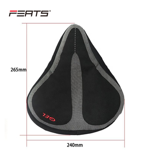 FERTS Fat Shape 265x240mm Polyester + <span class=keywords><strong>GEL</strong></span> avec des points antidérapants <span class=keywords><strong>sur</strong></span> le dos et des bandes bouclées pour l'ajustement de la housse de <span class=keywords><strong>selle</strong></span> coussin de siège - Product Image 4