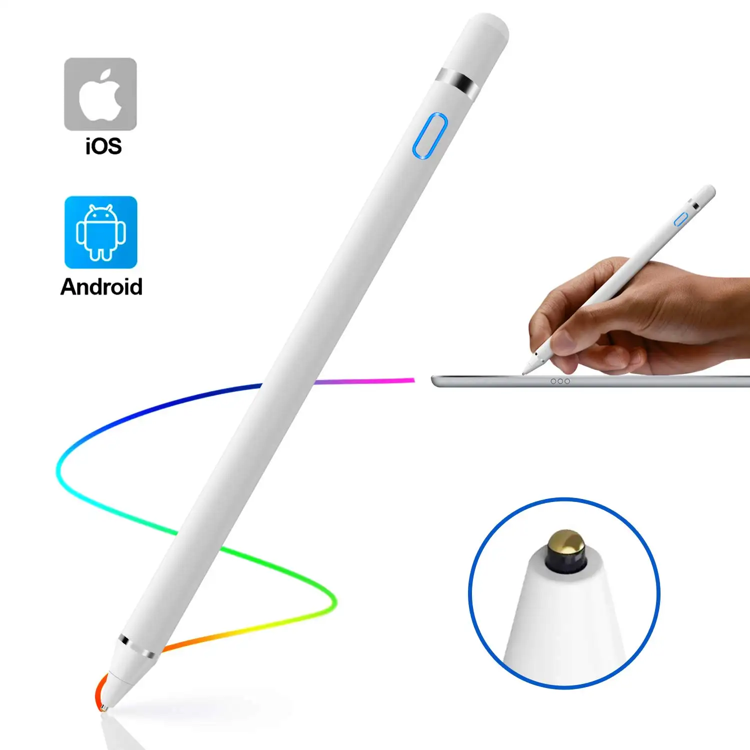 Hot sale Touch screen capacitive pencil professional drawing tablet active stylus pen for apple ipad