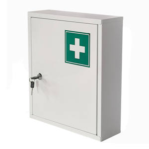 Armario de Medicamentos con Cerradura 2026, Caja Médica de Acero de 3 Niveles para Pared con 2 Llaves y Estantes para Baño, Blanco - Product Image 2