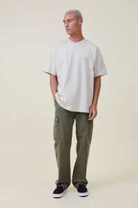 Camiseta de manga corta de algodón de alta calidad con cuello redondo y mangas de hombro de gran tamaño para hombre, camiseta de Color sólido personalizada - Product Image 2