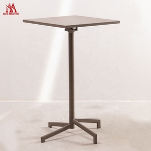 Muebles modernos para patio Barra alta de metal Mesa ajustable Terraza Café Restaurante Bistro Silla de <span class=keywords><strong>bar</strong></span> al aire libre y mesa plegable - Product Image 2