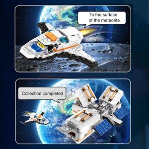 732 Uds. DIY montaje estación <span class=keywords><strong>espacial</strong></span> construcción juguete 3D plástico alienígena bloques de construcción Transbordador <span class=keywords><strong>Espacial</strong></span> modelo Kits para niños STEM - Product Image 5