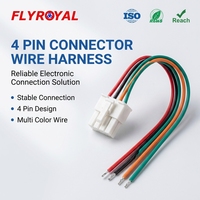 Faisceau de câbles avec connecteur JST 4 broches, faisceau de câblage électronique pour PCB, câble de connexion multicolore