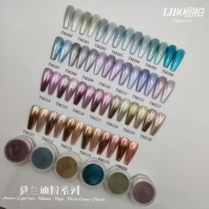 Poudre chromée effet miroir, styles Morandi, pour ongles DIY, fournie par l'usine OEM - Product Image 1