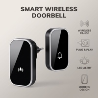 Sonnette intelligente cinétique sans batterie, sonnette sans fil auto-alimentée avec télécommande sans fil longue portée B02B