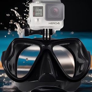 Máscara de buceo con lente de vidrio templado de visión amplia antivaho profesional caza en el mar pesca <span class=keywords><strong>Go</strong></span>-Pro esnórquel buceo libre - Product Image 2