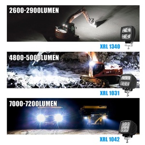 High Lumen Flood Heavy Duty 40w 60w 90w square 24v Bulldozer Excavator Tractor 12v Lamp <b>Led</b> <b>Working</b> <b>Light</b> - Product Image 4