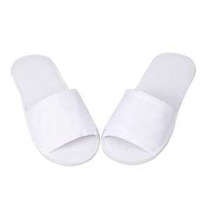 आरामदायक डिस्पोजेबल लक्जरी होटल चप्पल खुली/बंद पैर की अंगुली टिकाऊ कोरल फ्लेक्स टेरीनी लिनन बेडरूम शॉवर यात्रा के अनुकूल - Product Image 1