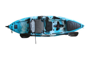 Kayak <span class=keywords><strong>solo</strong></span> à pédales de 9,3 pieds, siège <span class=keywords><strong>solo</strong></span>, kayak <span class=keywords><strong>solo</strong></span> pour 1 personne, siège sur le dessus, plastique HDPE, aileron, kayak de pêche pour océan, lac, rivières, canoë simple - Product Image 6