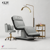 Table de Massage Électrique Incurvée en Cuir Blanc pour Salon de Beauté, Lit de Traitement Facial et des Cils avec 3 Moteurs – Vente en Gros de Mobilier de Salon