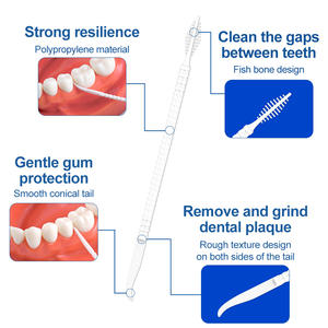 Super Deer Brosse à dents jetable double usage de haute qualité Brosse à dents Brosse à dents <span class=keywords><strong>Kit</strong></span> de voyage 300 pièces Nettoyage des dents - Product Image 2