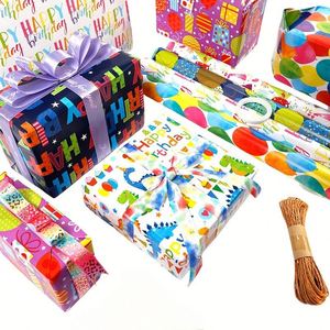 Wholesale Warpaholic Birthday <b>Wrapping</b> <b>Paper</b> Sheet Folded Flat Gift Tags for Party Baby Shower 0.43*3M/50*70CM Per Sheet - Product Image 1