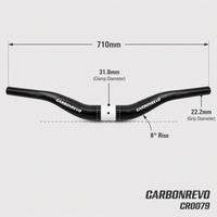 Guidon de trottinette électrique Carbonrevo en alliage d'aluminium, installation facile, qualité supérieure pour la conduite tout-terrain