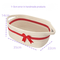 Panier cadeau pour nouveau-né, panier de rangement en corde de coton pour baby shower, panier vide personnalisé pour emballage de fêtes