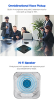 Haut-parleur Microphones Enhanced Voice Pickup Speaker avec support de téléphone Haut-parleur portable étanche