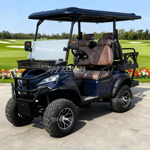 Voiturette de golf de luxe bleu marine quatre places pour complexes hôteliers, ranchs, clubs de golf et parcs touristiques - Product Image 6