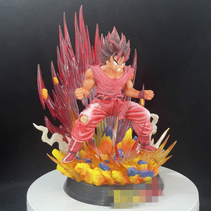 Figurine d'anime <span class=keywords><strong>Goku</strong></span> <span class=keywords><strong>Super</strong></span> <span class=keywords><strong>Saiyan</strong></span> God en PVC de 38 cm, Dragon Kaiouken, statue <span class=keywords><strong>rouge</strong></span> à vapeur, jouet japonais - Product Image 4