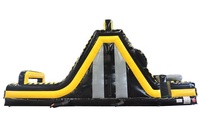 Toboggan gonflable de défi de parcours d'obstacles toxiques avec obstacle pour enfants et adultes