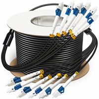 Kabel Fiber Optik Lapis Baja 6 Core dengan Reel OS2 Single Mode Duplex Outdoor Taktis