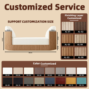 Custom Solid North American Modern Luxury High-<strong>End</strong> Eco-Friendly Oak Wood Sofa <strong>Beds</strong> Oak Lying Down Sofa <strong>Beds</strong> for Lobby <strong>Seating</strong> - Product Image 2