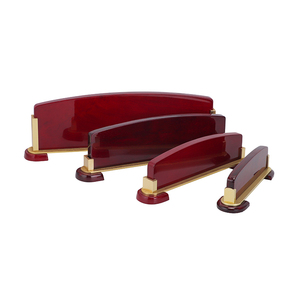 <span class=keywords><strong>Plaque</strong></span> pour <span class=keywords><strong>bureau</strong></span> en bois de cerise brillant à personnaliser, 1 pièce, d'épaule, couleur or - Product Image 5