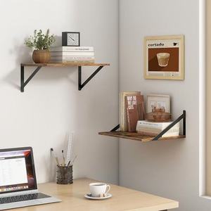 Wooden Wall Mounted <b>Shelf</b> Solid Wood Rectangle Durable Storage For Living Room Entryway <b>Bedroom</b> - Product Image 1