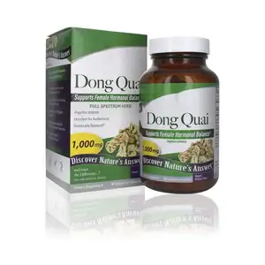 Em estoque GMP Certificado Natural (Angelica Sinensis) - Cápsulas Vegetarianas Dong Quai Sem Glúten Não-OGM