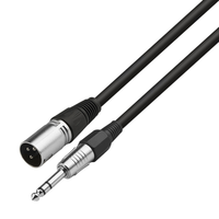Câble équilibré 6,35 mm TRS vers XLR mâle robuste, cordon de raccordement audio pour interface, système PA, microphone DJ