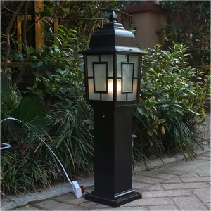 Lawn <b>Lights</b> <b>Led</b> Outdoor Garden Lamp Iron Body Water Resistant With <b>Light</b> <b>Sensor</b> For Villa Yard Pathway Lighting - Product Image 1