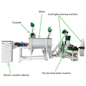 Hayvancılık yemi için komple üretim hattı pelet üretme makinesi
