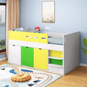 Cama infantil con escritorio, armario y escaleras para niños y niñas, muebles multifuncionales para habitaciones pequeñas - Product Image 2