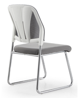 Chaise empilable moderne en métal et plastique avec tissu résistant pour restaurant, salle de sport, atelier, chambre, hôpital