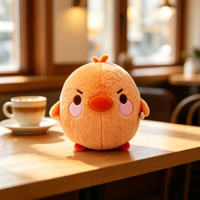 Peluche Poulet Orange Personnalisée, Jouet en Peluche Mignon de Dessin Animé, Mascotte Personnalisée, Poupée Douce pour Cadeaux Promotionnels, Jouet pour Enfants
