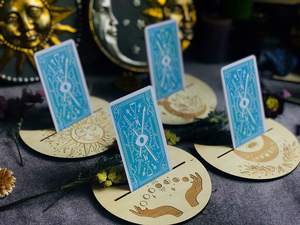 Soporte de Madera Hecho a Mano para Cartas de la Muerte, Decoración de Adivinación, Accesorios para Cartas del <span class=keywords><strong>Tarot</strong></span>, Exhibición para Altar - Product Image 4