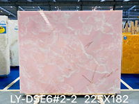 Onyx rose pour la décoration intérieure, dalles de marbre, pierres, magnifiques et luxueuses, modernes, polies, 10 MOQ, taille personnalisée